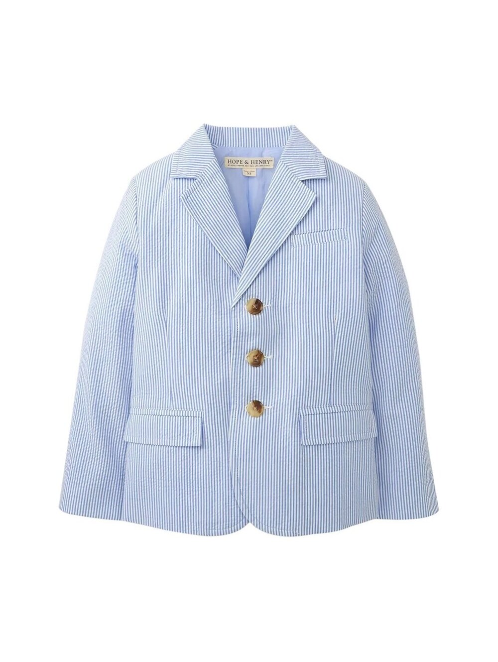 Hope & Henry Organic Seersucker Suit Jacket XXS
